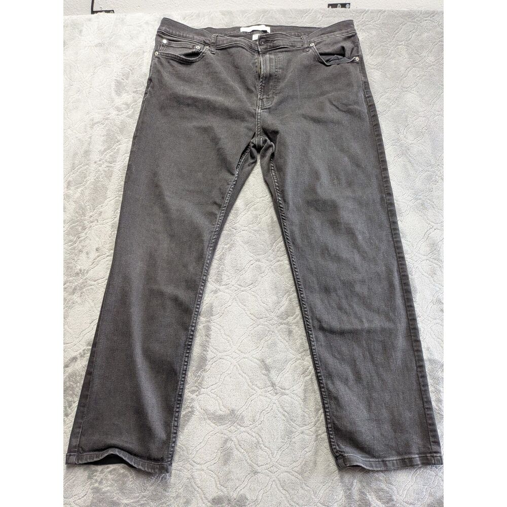 Calvin Klein Jeans Mens 38x30 Gray Slim Straight Fit Stretch Denim Pants CK